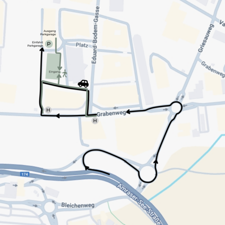 Grober Kartenausschnitt zur Orientierungshilfe